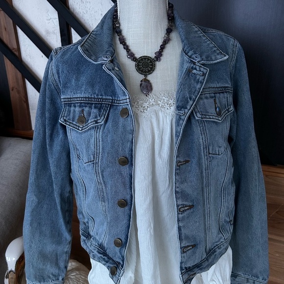 Mono B Jackets & Blazers - Denim Mono B Blue Women's Jacket size M Jean jacket, blue jeans